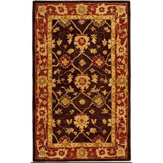 Handmade Kerman Olive/ Rust Wool Rug (3' x 5') Safavieh 3x5   4x6 Rugs