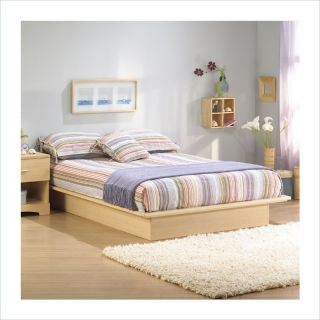 South Shore Copley Platform Bed Frame Only in Natural Maple   301323X
