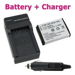 BasAcc Battery/ Compact Battery Charger for Samsung SLB 10A BasAcc Camera Batteries & Chargers