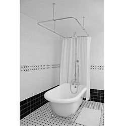 Spa Collection 56 inch Classic Clawfoot Tub and Shower Pack Soaking Tubs
