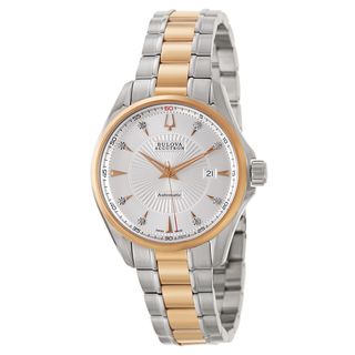 Bulova Accutron Men's 'Brussels' Stainless Steel Swiss Mechanical Automatic Watch Accutron Men's Accutron Watches