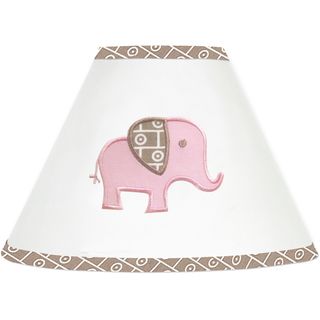 Sweet JoJo Designs Pink and Taupe Elephant Lamp Shade Sweet Jojo Designs Nursery Lamps
