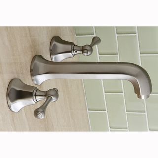 Wall mount Satin Nickel Vessel Faucet Other Plumbing