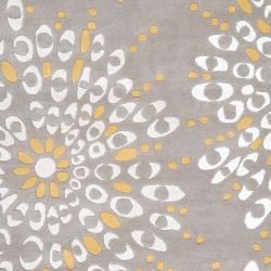 Hand tufted Contemporary Gray Zandoline New Zealand Wool Abstract Rug (5' x 8') 5x8   6x9 Rugs