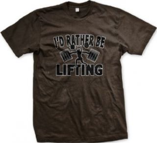Id Rather Be Lifting Weight Body Building Muscle Protein Creatine Mens T shirt Clothing
