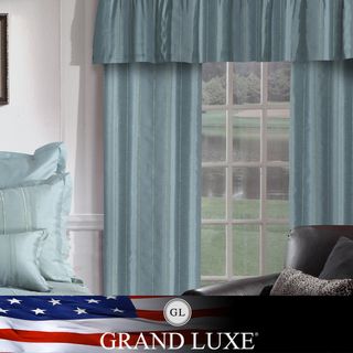 Grand Luxe Mineral Blue Braxton Grommet Curtain Panel Veratex Curtains