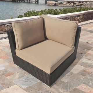 Morgan Brown Wicker Outdoor Corner Chair by Sirio Sirio Sofas, Chairs & Sectionals
