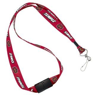 Temple Owls Official NCAA 20" Lanyard  Sports Related Key Chains  Sports & Outdoors