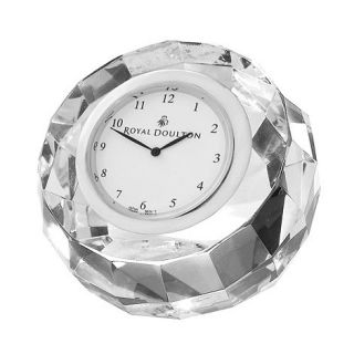 Royal Doulton Royal Doulton Silver 24% lead crystal Radiance mantle clock
