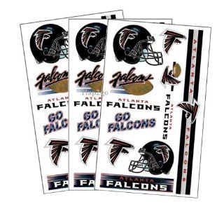 Atlanta Falcons Temporary Body Tattoos 3 Pack  Sports Related Merchandise  Sports & Outdoors