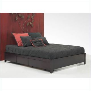 Modus Nevis Espresso Simple Platform Storage Bed 4 Piece Bedroom Set   365755 4PKG