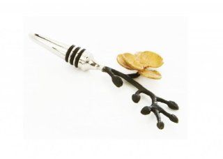 Brass Orchid Design Stainless Steel Wine Bottle Stopper  Other Products  