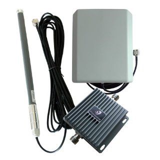 GSM/3G 850MHz 1900MHz 65dB Gain Mobile Cell Phone Signal Booster/Repeater Amplifier Full Kit For Home Or Office  With Indoor Panel Directional And Outdoor Omni directional Antennas Cell Phones & Accessories