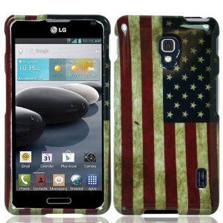 LG Optimus F6 D500 Graphic Hard Case   USA Flag (Package include Free Screen Protector + Free Ultra Sensitive Stlyus Pen by BeautyCentral TM) Cell Phones & Accessories