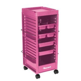 Top Performance Plastic Classic Rolling Grooming Carts, Pink  Pet Grooming Supplies 
