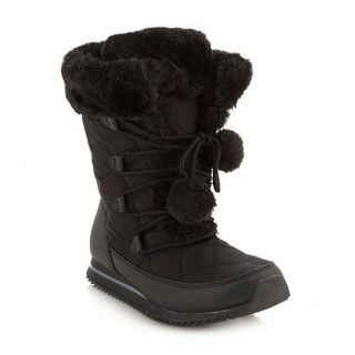 Mantaray Black quilted snow boots