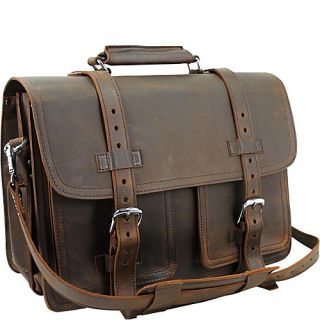 Vagabond Traveler Vagabond Traveler 18 CEO Leather Large Briefcase Backpack Travel Bag