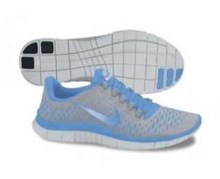 Nike Free 3.0 v4 Run Gray/University Blue Running Womens Shoes Sneakers 511495 061 (9.5) (10) Shoes