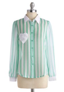 Quaint of Heart Top  Mod Retro Vintage Short Sleeve Shirts