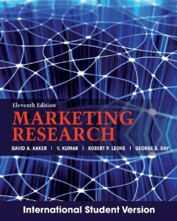 Marketing Research David A. Aaker 9781118321812 Books