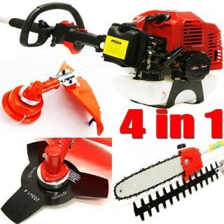 7ft Long Reach 4 in 1 Gas Chainsaw Trimmer Pole Saw Grass Tree Weed Cutter   Chain Saws Gasoline  