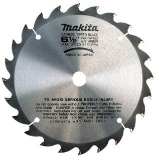 Makita A 85092 6 1/2 Inch 24 Tooth ATB Thin Kerf Saw Blade with 5/8 Inch Arbor   Circular Saw Blades  