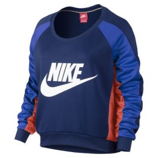 Nike Fearless Crew Womens Sweatshirt   Deep Royal Blue