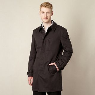 J by Jasper Conran Big and tall designer black shower resistant mac coat