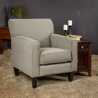 Christopher Knight Home Eli Grey Solid Fabric Track Arm Accent Club Chair