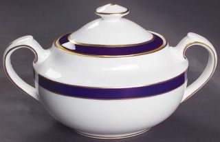 Spode Consul Cobalt Sugar Bowl & Lid, Fine China Dinnerware   Regiment/Royal, Co