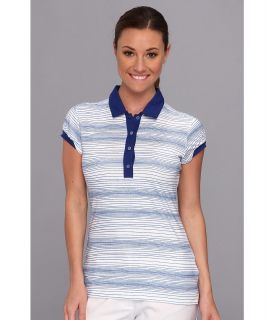 Nike Golf Multi Stripe Polo Womens Short Sleeve Pullover (Blue)