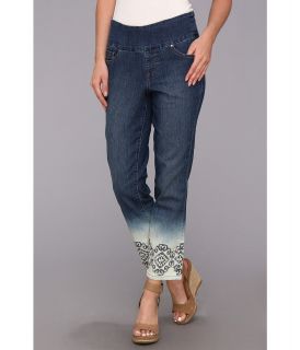 Jag Jeans Amelia Pull On Border Slim Ankle in Blue Dive Womens Jeans (Blue)