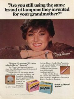 Brenda Vaccaro for Playtex Tampons ad 1981 same brand? Entertainment Collectibles