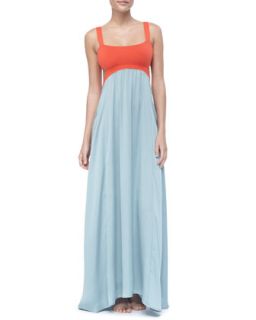 Womens Neverland Colorblock Open Back Coverup Maxi Dress   L Space Swimwear by