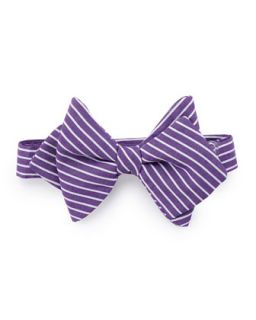 Striped Baby Bow Tie, Purple/White   Purple stripes