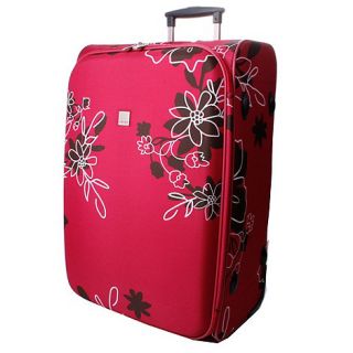 Tripp Raspberry express outline flower large suitcase