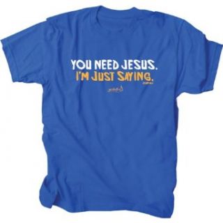 Christian T shirt You Need Jesus I'm Just Saying small Clothing