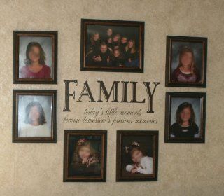 Wall Decor Plus More WDPM048 Family Today'S Little Moments Become Tomorrow'S Precious Memories Wall Saying Quote Art Vinyl Decal Sticker Chocolate Brown Chocolate Brown    