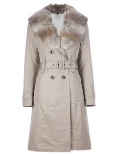 Hoss Intropia Fur Collar Raincoat