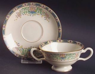 Lenox China Mystic Footed Bouillon Cup & Saucer, Fine China Dinnerware   Multico