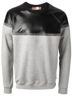 Msgm Contrast Panel Sweatshirt   Bonvicini