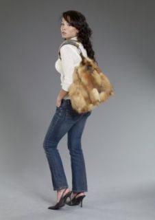 Red Fox Fur Section Horn Bag Clothing