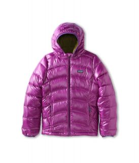 Patagonia Kids Girls Hi Loft Down Sweater Hoody (Little Kids/Big Kids) Ikat Purple