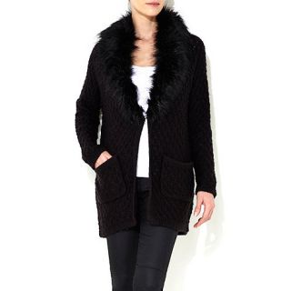 Wallis Black fluffy cardigan