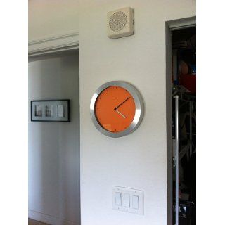 Bai Brushed Stainless Steel Wall Clock, Silver  