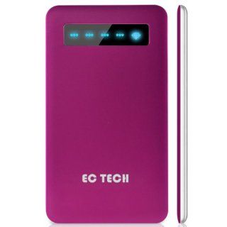EC TECHNOLOGY Super slim and new design in  4000mAh External Battery Pack or Power Bank and Charger (cherry color) for "The new iPad" the 3rd Gen ipad , iPad2 , iPhone 4S 4 3Gs 3G , iPod Touch (1G to 5G) , Motorola Atrix 2 , Verizon Droid RAZR ,