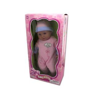 BABY KITTY DOLL IN PINK with knit cap Open and closes her eyes. Assorted colors SENT AT RANDOM   Each window boxed. Size 15"  Players & Accessories