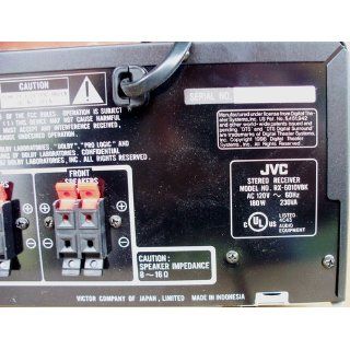 JVC RX 6010VBK Audio/Video Receiver (Discontinued by Manufacturer) Electronics