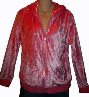 BCBG Maxazria Hooded Hoodie Sweat Jacket Embellished w/ Rhinestones Available in Several Colors & Sizes (Small, Carnation Pink)