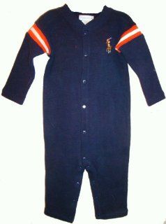 Ralph Lauren Infant Boys Romper Navy/Orange/White Available in Several Colors (3 Months) Baby